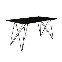 Mesa De Madeira Trama Plus Base Preta Com Tampo Preto 150 X 90 - Asturias - Cor: Preto - 3