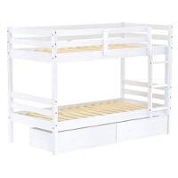 Beliche Solteiro Slim Com 02 Gavetas Madeira Maciça Branco Housin - 3