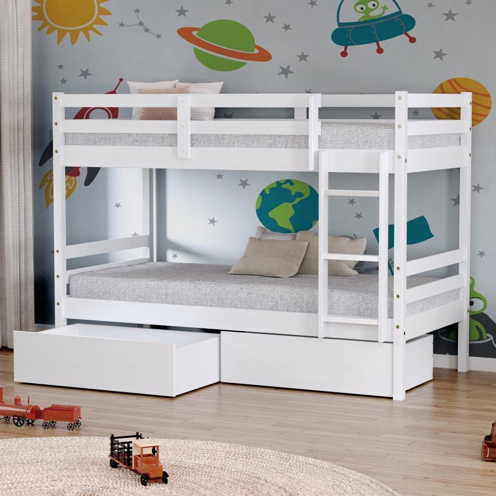 Beliche Infantil Slim Com 02 Gavetas Madeira Maciça Branco Housin - 1