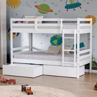 Beliche Infantil Slim Com 02 Gavetas Madeira Maciça Branco Housin - 1