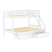 Beliche Com Cama Casal Slim Com 02 Gavetas Madeira Maciça Branco Housin - 2