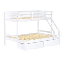 Beliche Com Cama Casal Slim Com 02 Gavetas Madeira Maciça Branco Housin - 3