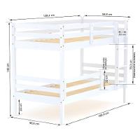 Beliche Infantil Eco Com Grade De Proteção Madeira Maciça Branco Mobilistore