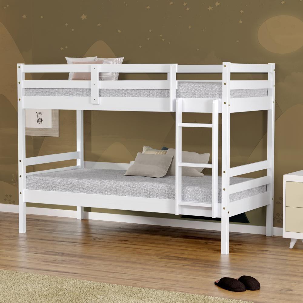 Beliche Solteiro Eco Madeira Maciça Branco Mobilistore - 1