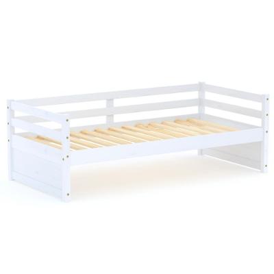 Cama Solteiro Eco Madeira Maciça Branco Mobilistore