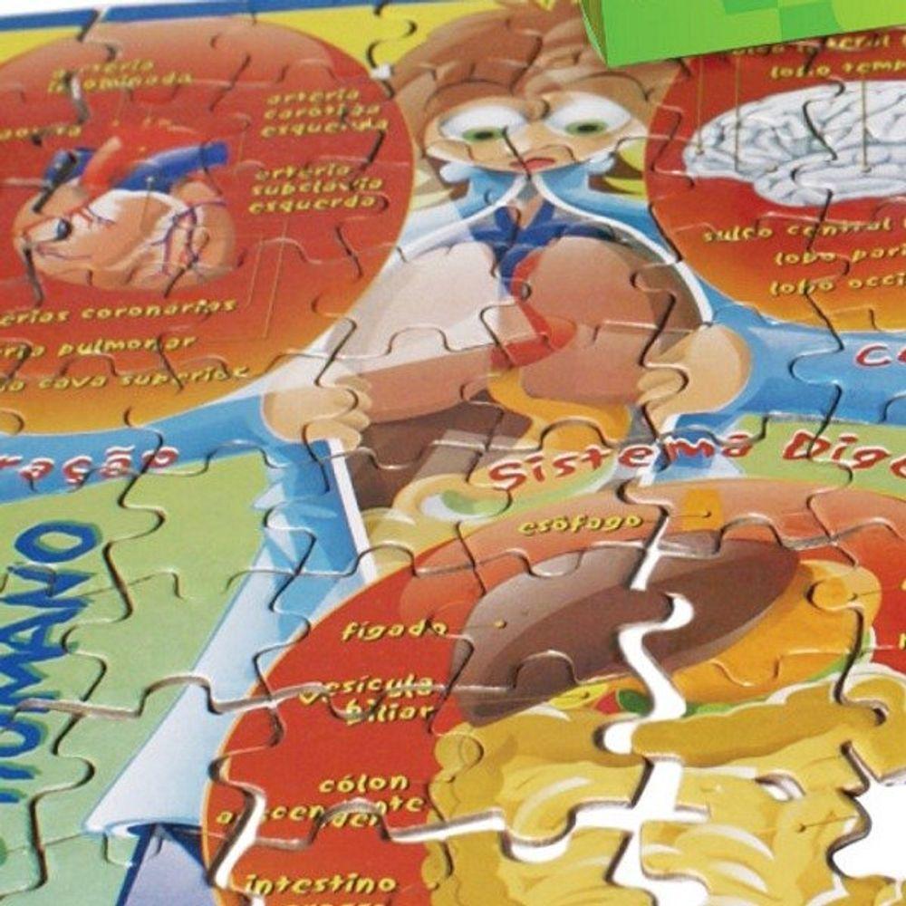 Quebra-cabeças - Corpo Humano - 80 Peças Cada - Algazarra - 2