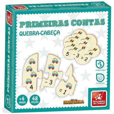 Quebra-cabeça Primeiras Contas - Madeira - 9251