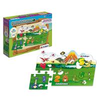 Quebra-cabeça Cartão Números E Quantidades Fofossauros - 1