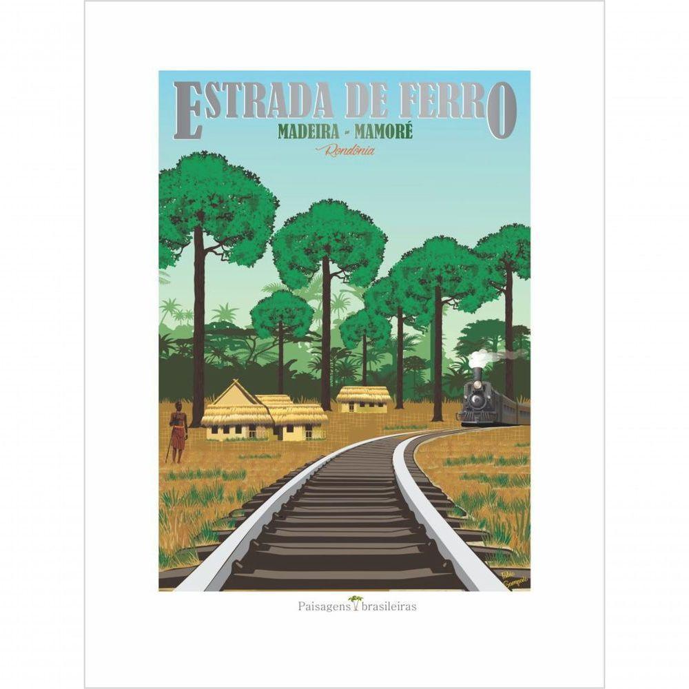 Quebra Cabeça 98 X 70cm 1014 Peças - Ferrovia Madeira Mamoré - 1