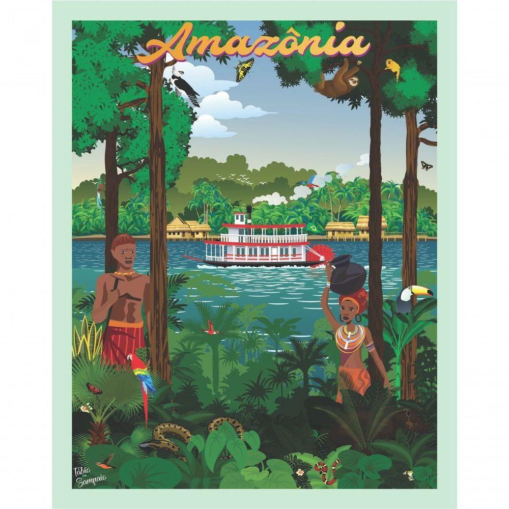 Quebra Cabeça Amazônia 98 X 78cm - 1014 Peças - 1