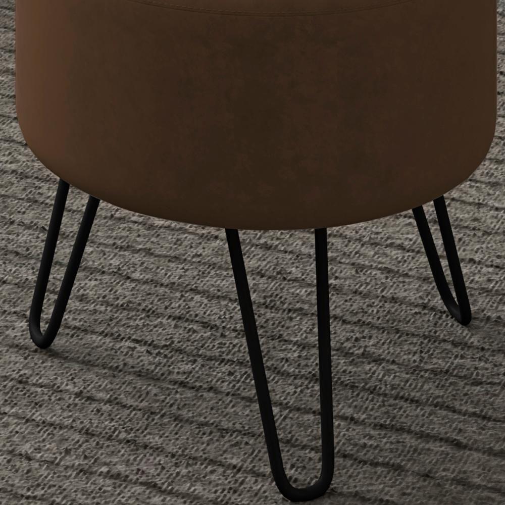 Kit 2 Puff Puf Para Sala Pes Metal Small Veludo Sl 942 Peer Sl 942 - 4