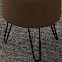 Kit 2 Puff Puf Para Sala Pes Metal Small Veludo Sl 942 Peer Sl 942