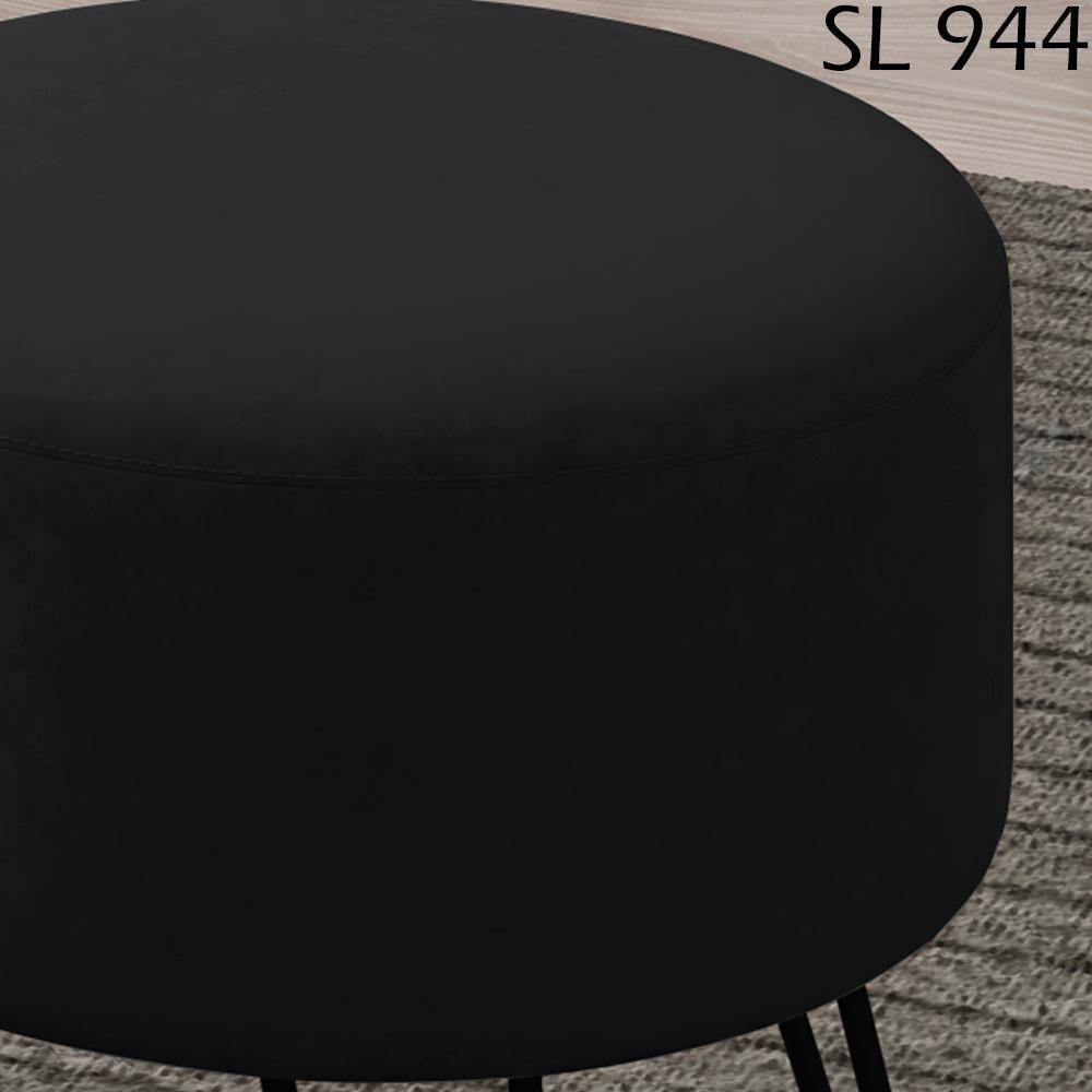 Kit 2 Puff Puf Para Sala Pes Metal Small Veludo Sl 944 Peer Sl 944 - 7