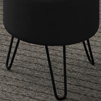 Kit 2 Puff Puf Para Sala Pes Metal Small Veludo Sl 944 Peer Sl 944