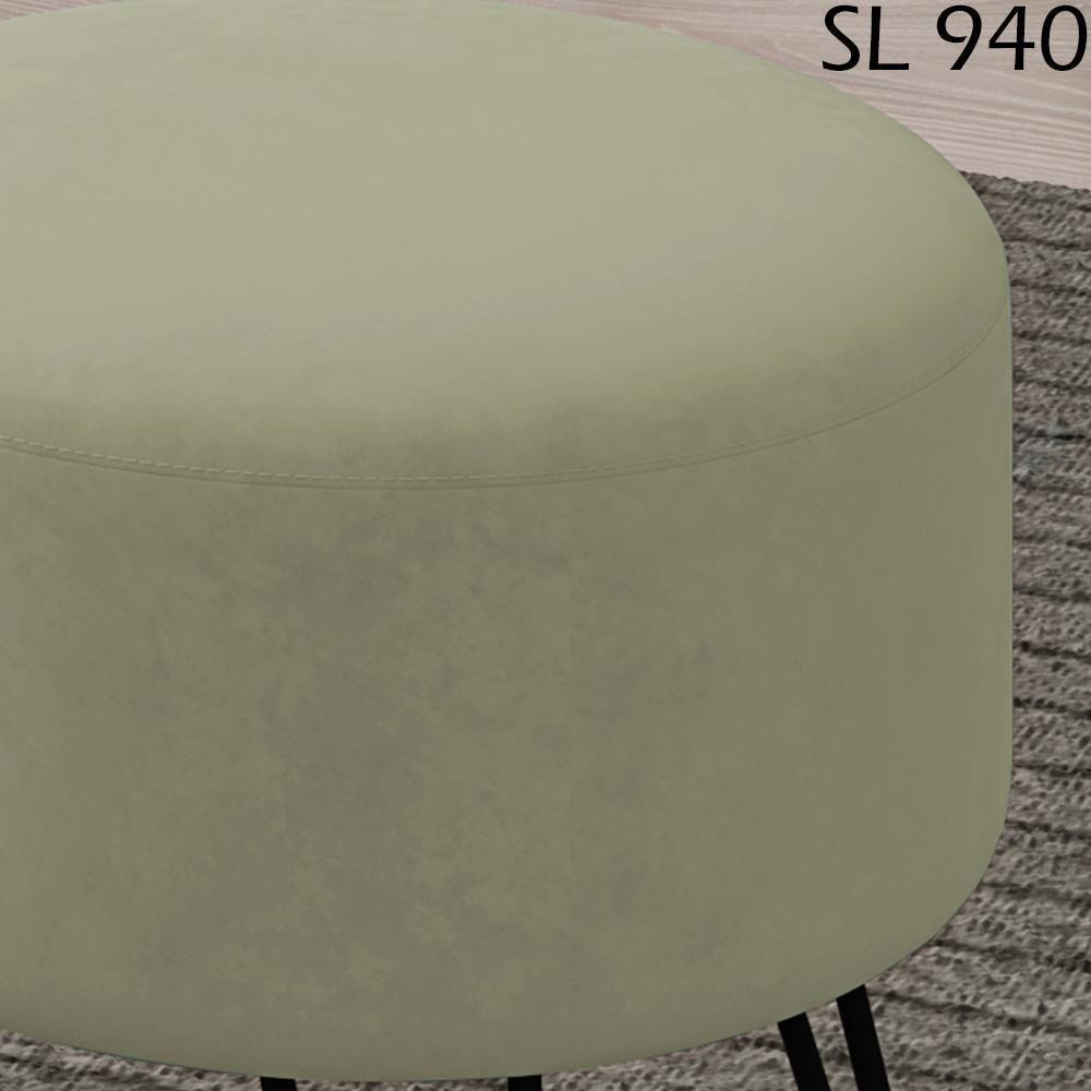 Kit 2 Puff Puf Para Sala Pes Metal Small Veludo Sl 940 Peer Sl 940 - 5