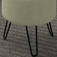 Kit 2 Puff Puf Para Sala Pes Metal Small Veludo Sl 940 Peer Sl 940 - 2