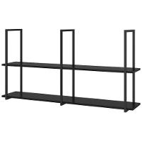 Prateleira Teto E Parede Estilo Industrial Aurum Preto Dhom Preto - 1