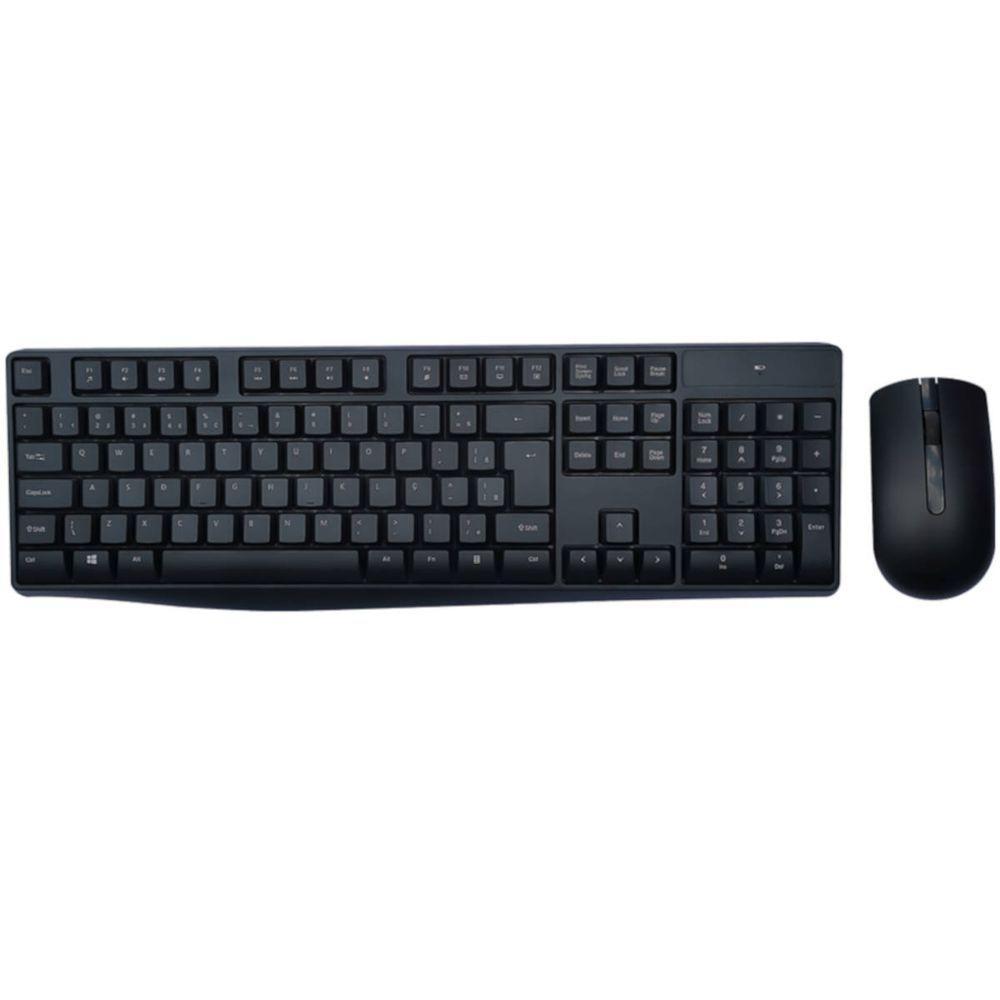 Kit Teclado E Mouse Sem Fio 2.4ghz Multimidia Usb Bulk Com Pilhas Tc269 - 1