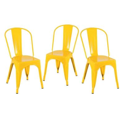 Kit 3 Cadeiras Amarelo