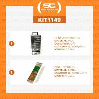 Kit - Churrasqueira 10 Espetinhos Churrasquito A Gás Pr-199 + 50 Espetinhos - Progás - 2