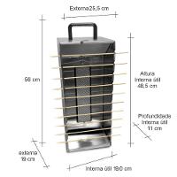 Kit - Churrasqueira 10 Espetinhos Churrasquito A Gás Pr-199 + 50 Espetinhos - Progás - 7