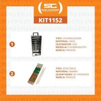 Kit - Churrasqueira 10 Espetinhos Churrasquito A Gás Pr-199 + 100 Espetinhos - Progás - 7