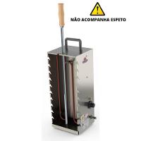 Assador Churrasqueira Churrasquito Aço Inox Elétrico 220v Pr-199e - Progás 220v - 3