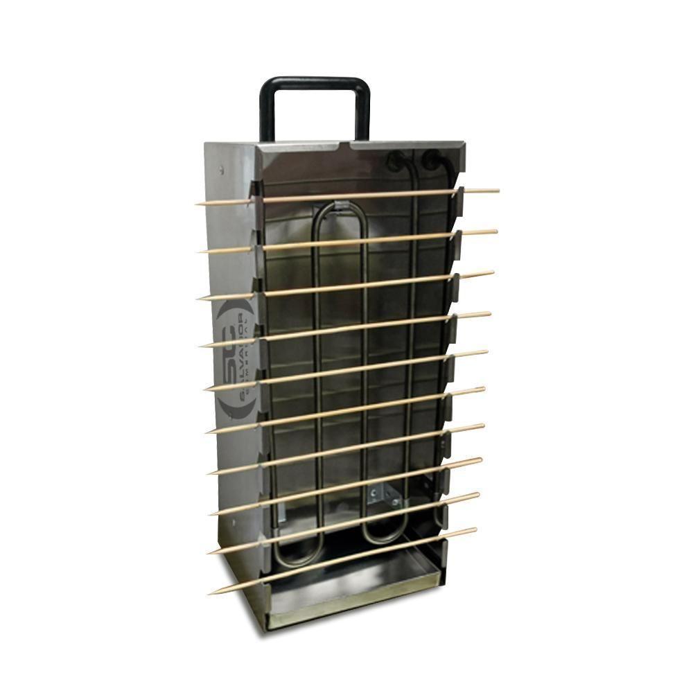 Kit - Churrasqueira 10 Espetinhos Churrasquito Elétrico Pr-199e 220v + 100 Espetinhos - Progás 220v - 2