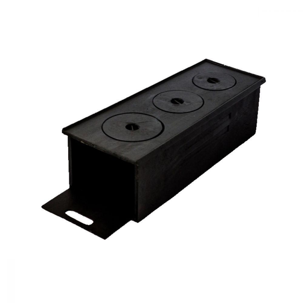 Fogão Caipira com Chapa 3 Furos de Ferro Fundido 65x27x23cm - 1