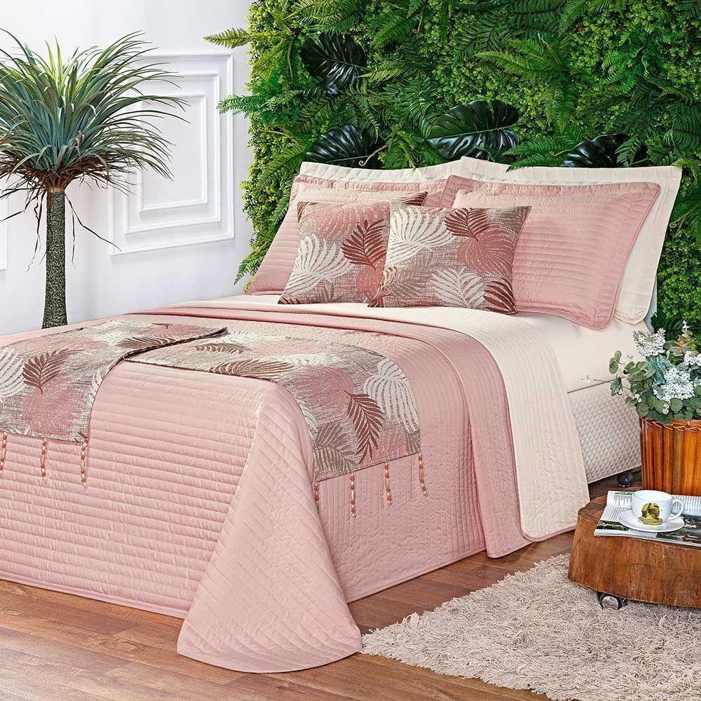 Kit Cobre Leito Royale Micropercal Dupla Face King 08 Peças - Rosê - 1