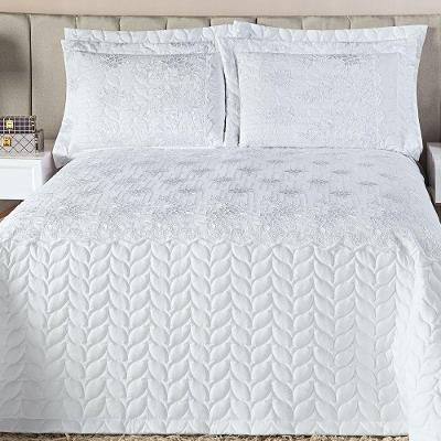 Kit Cobre Leito Toscano Micropercal Dupla Face Queen 05 Peças - Branco