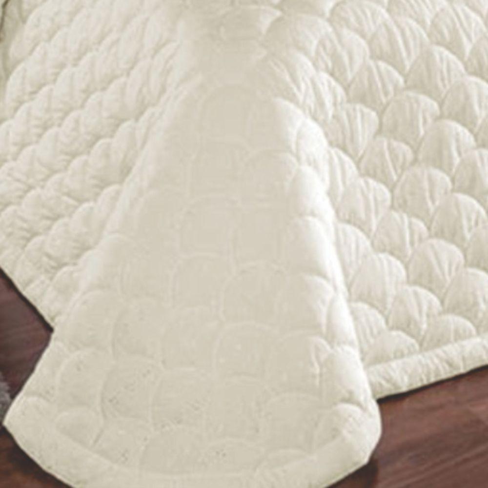 Colcha Cobre Leito Colossal Solteiro Com Lese 3 Peças - Palha - 2