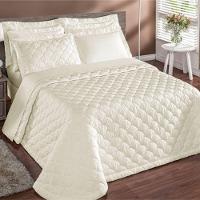 Colcha Cobre Leito Colossal Solteiro Com Lese 3 Peças - Palha - 1