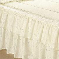 Colcha Lese Brilhante Casal Queen Com Babado Duplo 07 Peças - Palha - 3