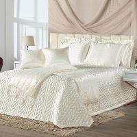 Kit Cobre Leito Lua De Mel Cetim Liso Queen 10 Peças - Palha - 1