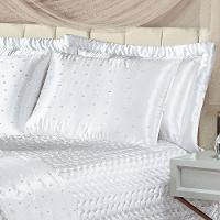 Kit Cobre Leito Lua De Mel Cetim Liso Queen 10 Peças - Branco - 2