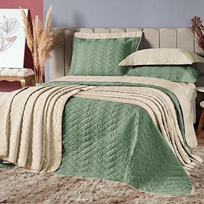 Kit Cobre Leito Queen Marrakechi Micropercal 03 Peças - Verde