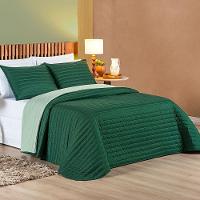 Cobre Leito Millenyum Padrão Dupla Face 3 Peças - Esmeralda - 1