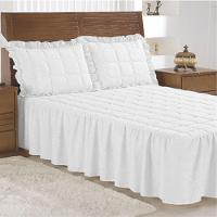 Colcha Fenix Lese Casal Padrão Com Babado 05 Peças - Branca - 1