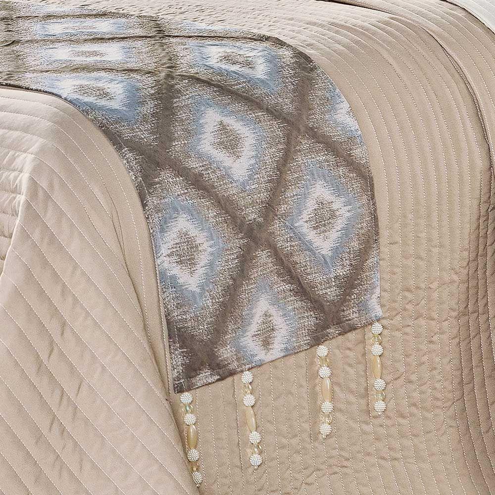 Kit Cobre Leito Royale Micropercal Dupla Face King 08 Peças - Bege - 2