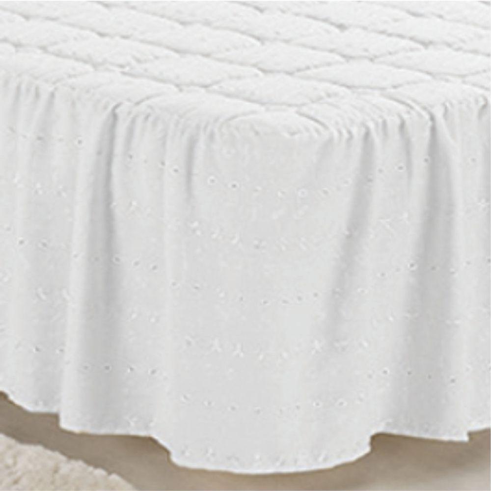 Colcha Fenix Lese Solteiro Com Babado 03 Peças - Branca - 2