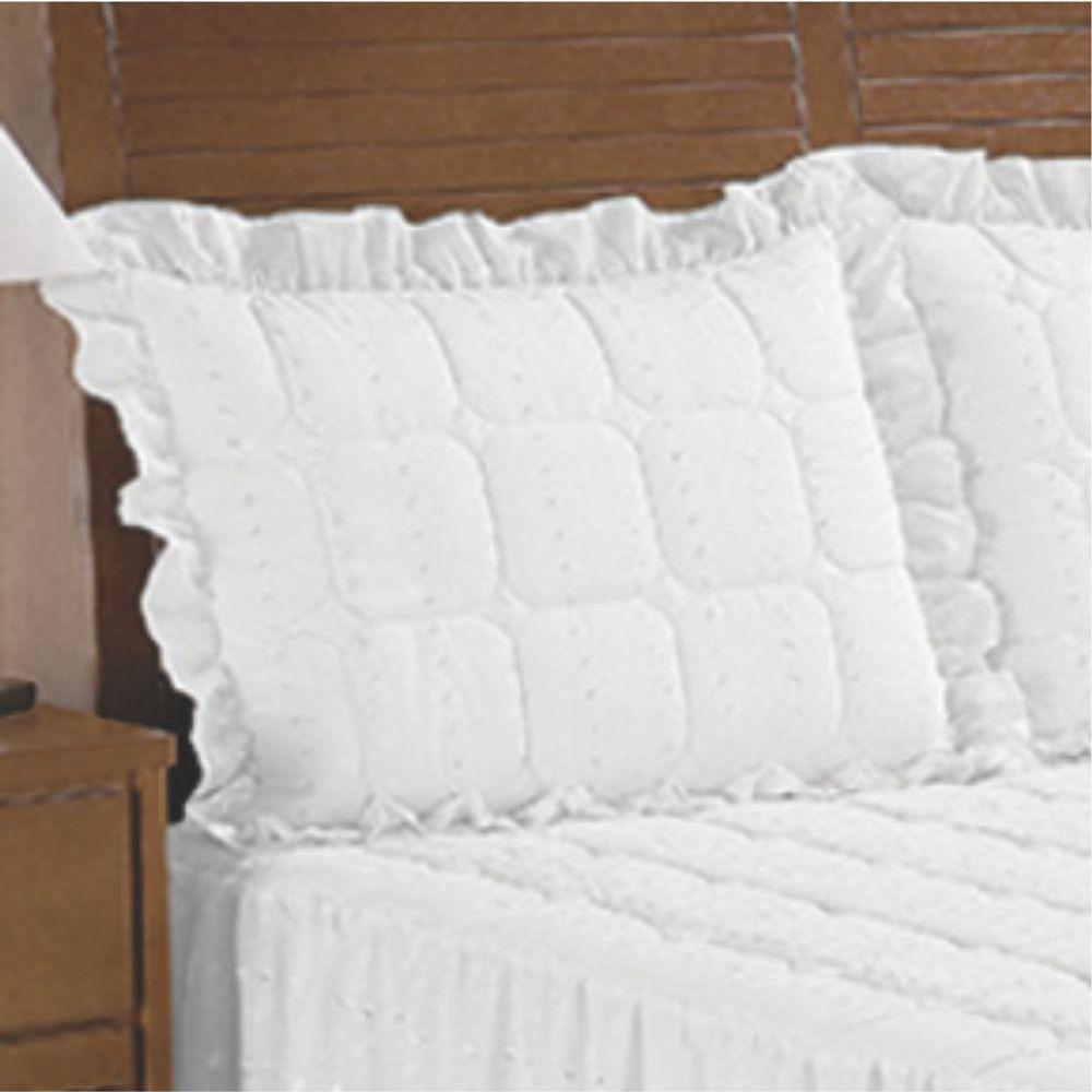 Colcha Fenix Lese Solteiro Com Babado 03 Peças - Branca - 3