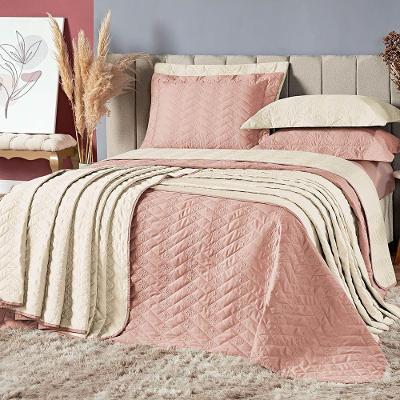 Kit Cobre Leito Queen Marrakechi Micropercal 03 Peças - Rosê