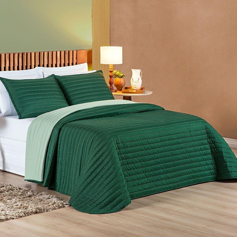 Cobre Leito Millenyum Queen Dupla Face 3 Peças - Esmeralda - 1