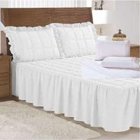 Kit Colcha Lese Noiva Casal Padrão Com Jogo Lençol 9 Peças Presente Casamento - 1