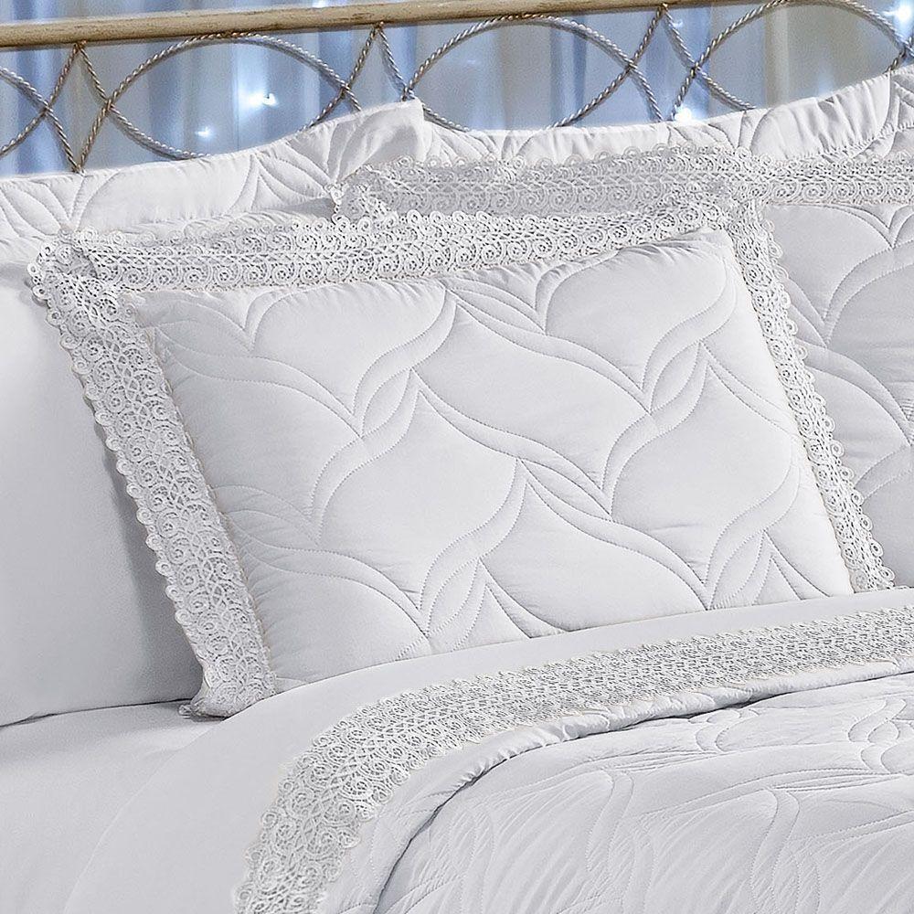 Kit Cobre Leito Queen Renascence Micropercal 07 Peças - Branco - 3