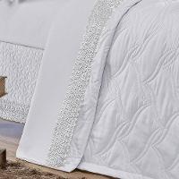 Kit Cobre Leito Queen Renascence Micropercal 07 Peças - Branco - 2