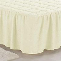 Colcha Fenix Lese Casal Padrão Com Babado 05 Peças - Palha