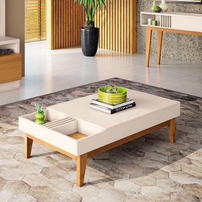 Mesa De Centro Vitta Off White Cinamomo Hb Móveis