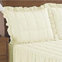 Colcha Lese Solteiro Com Babado 03 Peças - Palha 100% Brasileira - 3